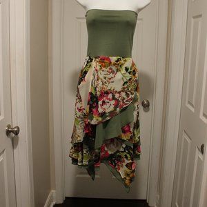 Lapis Green Strapless Tube Dress XL